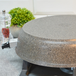 Сковорода 30см Premium mokko со съемной ручкой и стеклянной крышкой