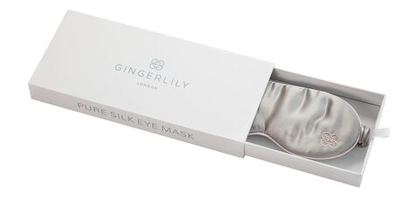 Маска для сна с розовым кантом Gingerlily 21.5x10.5 Серый