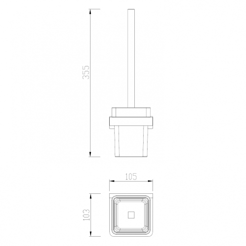 Щетка для туалета ABBER Westen AA1732B черная матовая