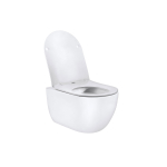 Унитаз подвесной Evo VT1-34 безободковый, цвет белый, ультратонкое soft-close сиденье