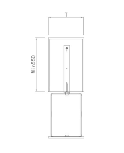 Выдвижная колонна 6 корзин (сталь) модуль 400мм, L500*W350*H(1700-2000)