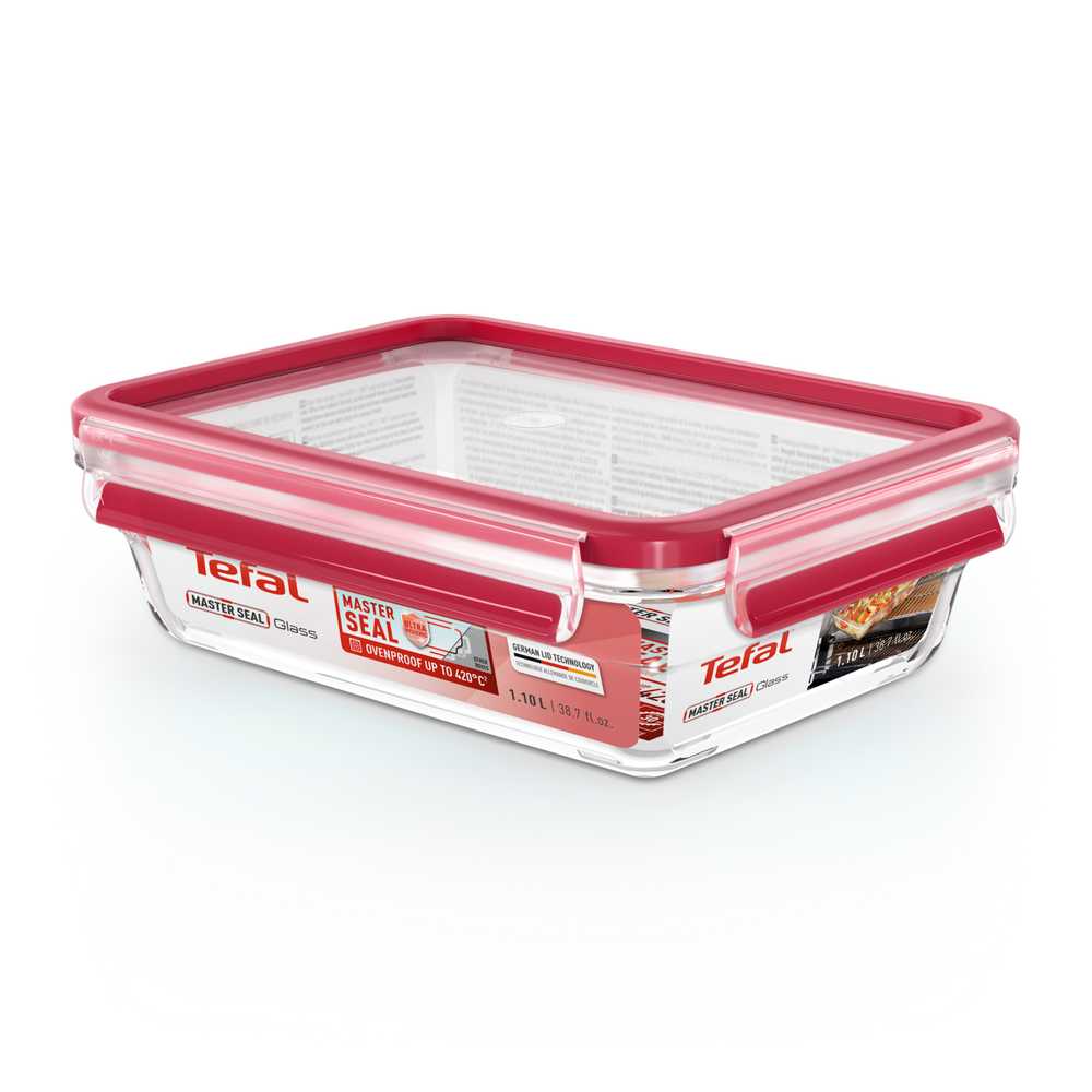 Стеклянный контейнер 1.1 л Tefal Masterseal Glass N1040910