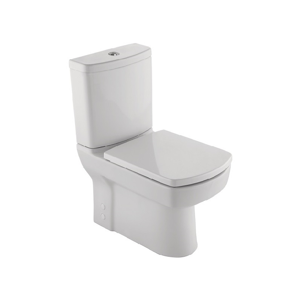 Купить унитаз напольный безободковый Kale Basics с бачком, сиденьем микролифт