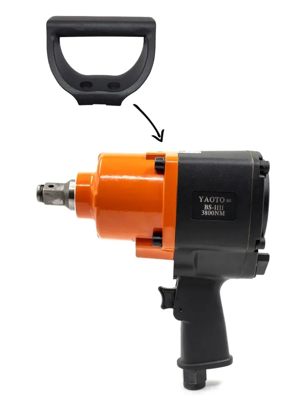 Ударный гайковёрт пневматический YAOTOBS BS-1111 — 3800 Н·м, квадрат 3/4"