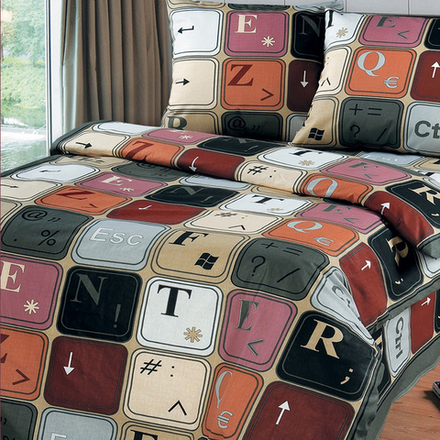 Комплект постельного белья "IS. КЛАВИАТУРА", бязь Премиум, 100% хлопок.