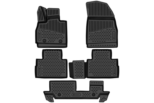 Коврики в салон для CHERY Tiggo 9 (I) 2024 - 5шт. (полиуретан) ELEMENT3DAN0970210K