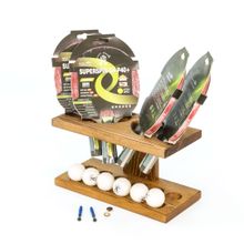 Полка для ракеток и мячей "Мастер" навесная (коричневая)