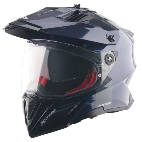 Шлем AXOR X-CROSS DUAL VISOR SC, с визором, цвет синий (S)
