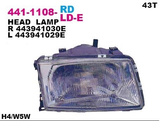 Фара передняя для Audi 100 C3