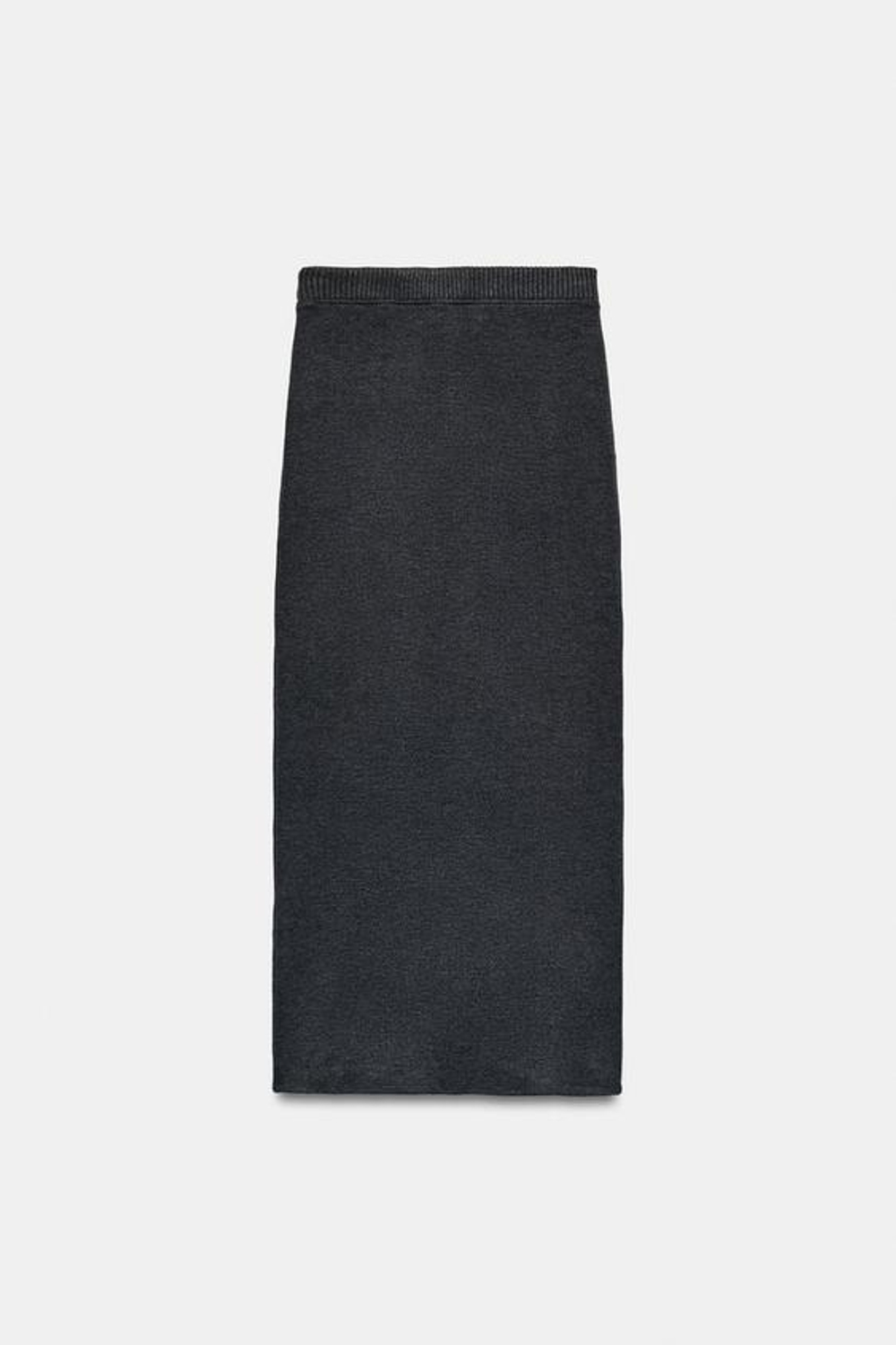 ZARA МЯГКАЯ ПРЯМАЯ ЮБКА, АНТРАЦИТОВО-СЕРЫЙ