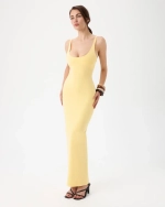 LEMON PEACHY COTTON MAXI DRESS