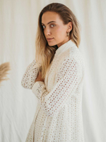 Платье макси из прошвы (белое)