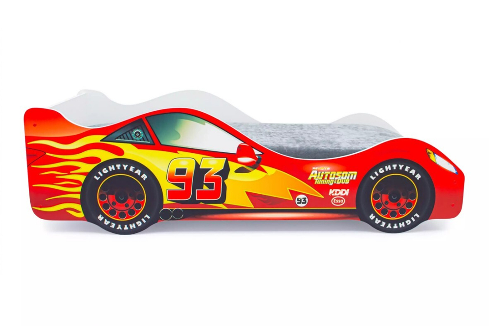 Детская кровать-машина «Тачка красная» с подъемным механизмом