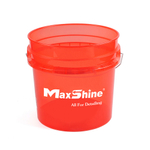 Ведро пластиковое, прозрачное, красное, 13 литров MaxShine, MSB001-R