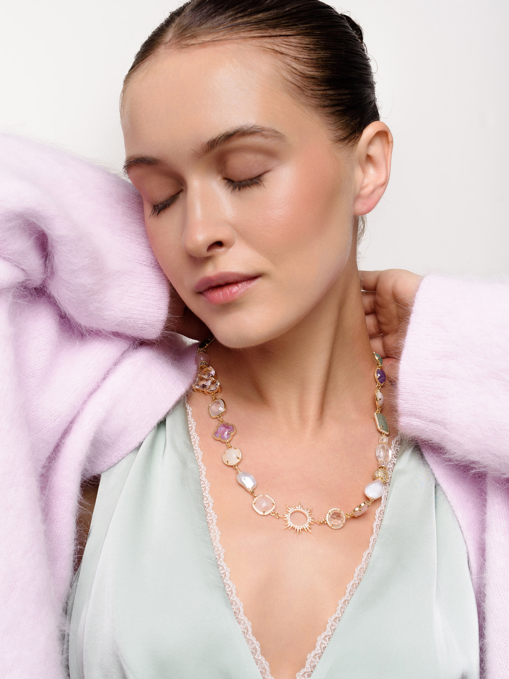 Колье "Harmony colors" Gold