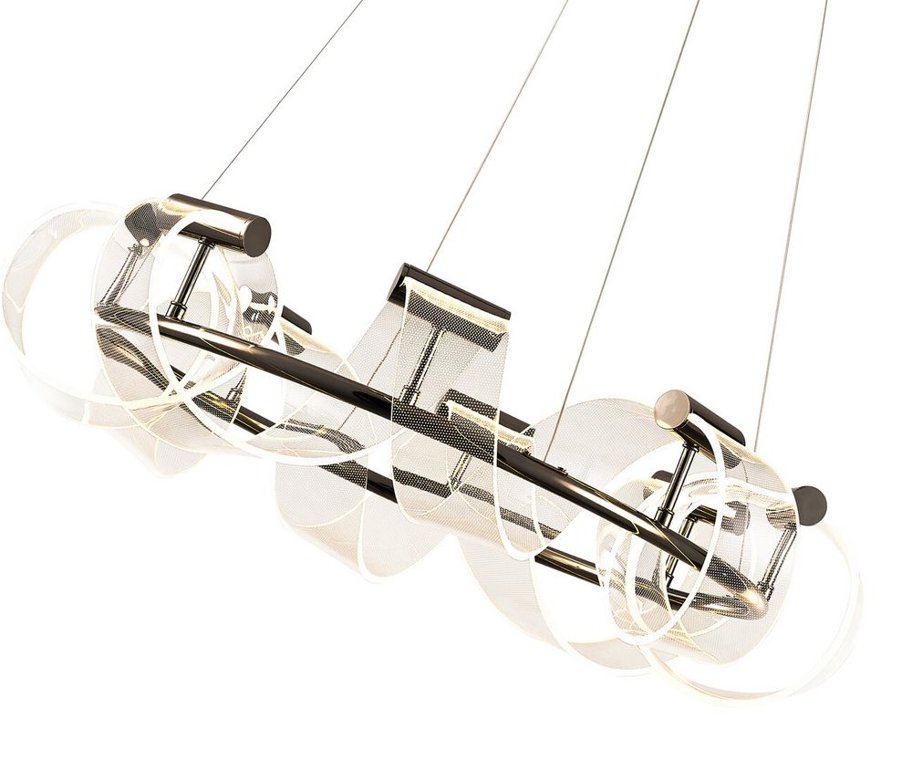 Люстра Ранни черный жемчуг d70 h150 Led 8*10W (4000K)
