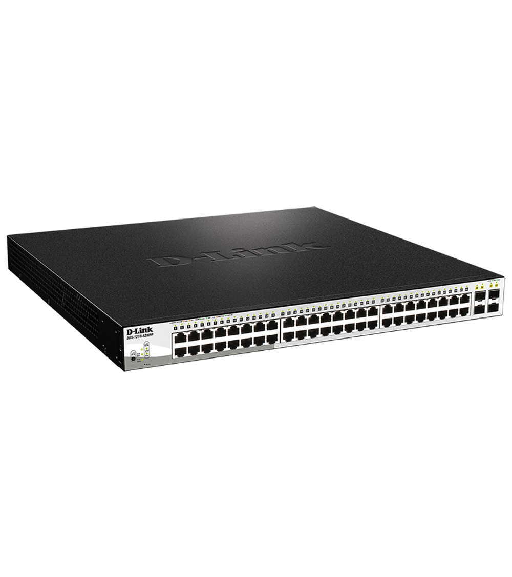 Коммутатор D-Link PROJ Smart L2 Switch 48х1000Base-T PoE, 4х1000Base-X SFP, PoE Budget 740W, Compact CLI