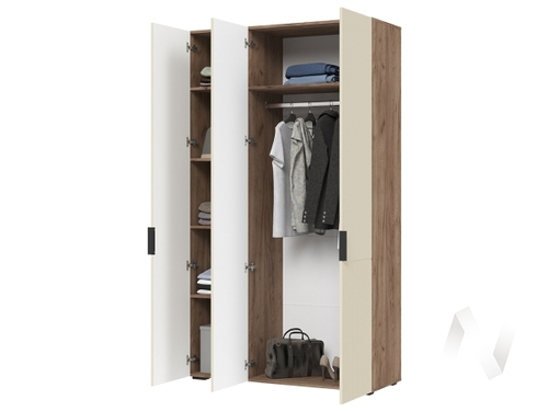 Шкаф 3-х створчатый ШК 03 МС Соната (дуб крафт табачный/кашемир)