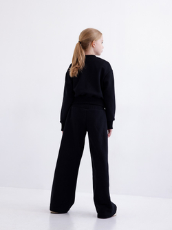 Худи для девочки, модель №7, рост 128 см, черный