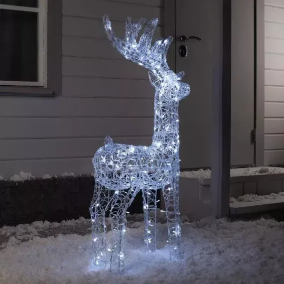 Светодиодная фигура Кружевной олень 60×105×18 см., 31 В, мерцание, свечение белое, Luazon Lighting (7028255)