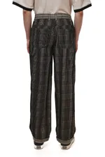 Брюки Ymkashix Velvet Tartan коричневые / черные