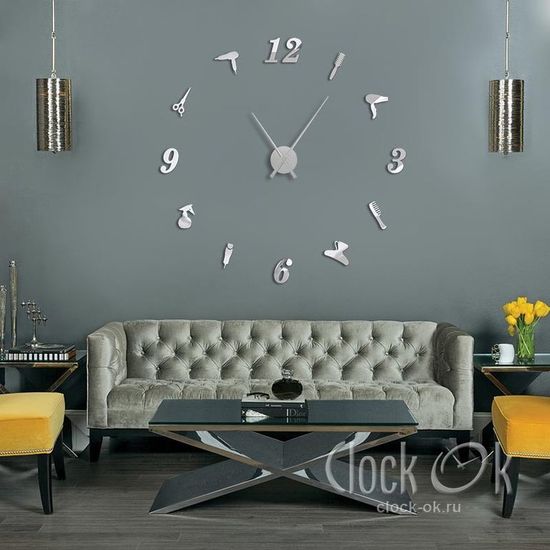 Настенные 3D часы Парикмахер