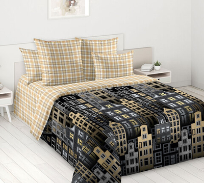 Постельное белье поплин Семейный размер Таун