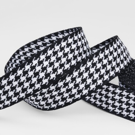 Лента декоративная «Гусиная лапка», 25 мм, чёрная, белая №002, 9132761