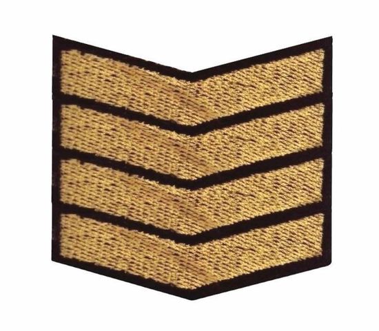 Нашивка по году службы 4 года, на липучке (желтый)