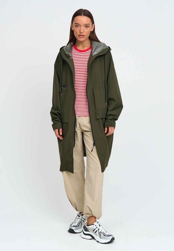 Плащ оверсайз хаки - фото 5