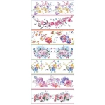 Термоэтикетки для украшения яиц «Вальс Цветов» 7 фрагментов. 7,5х5,5см. Общая длина 41см. 803