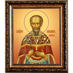 Михаил Попов священномученик пресвитер. Икона на холсте.