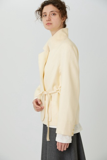 Винтажный жакет из молочной шерсти 