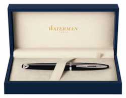 Перьевая ручка Waterman Carene, цвет: Black ST, перо: F или М чернила: blue