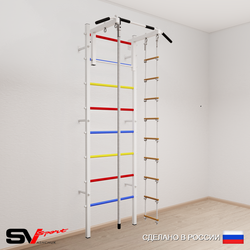 Шведская стенка Sv Sport 514 (Турник стандарт/Канат/Лестница)