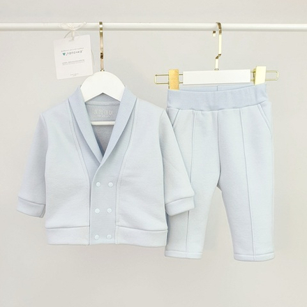 Комплект блейзер и брюки SoftTouch, Голубая льдинка