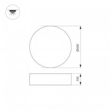 Накладной интерьерный светильник 25W 3000K SP-TOR-PILL-PRISM-R400-25W Warm3000 (WH, 100 deg, 230V) 022103(3) белый Arlight