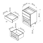 Кухонный модуль напольный Вестфалия, 80х51х84, с ящиками, массив сосны, Dipriz