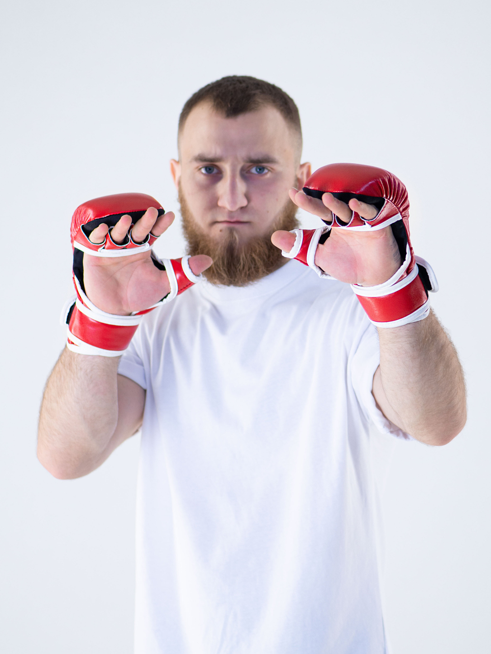 Перчатки для ММА тренировочные Reyvel (красный)