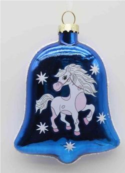 GAEM Украшение новогоднее "Колокольчик с лошадкой", L8 W2,5 H11 см