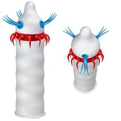 Презерватив Luxe (Летучий Голландец , 1 шт ) (Цвет: прозрачный с красным и синим)