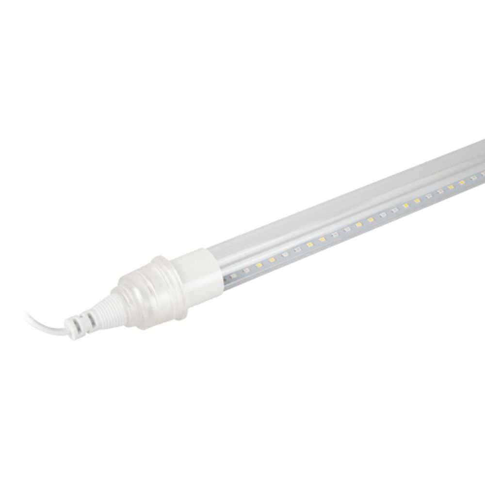 Светильник для растений, фитолампа светодиодная линейная ЭРА FITO-9W-Rа90-Т8+FITO-Holder IP65 2хG13 с выключателем, 1.5м | Линейные фито светильники