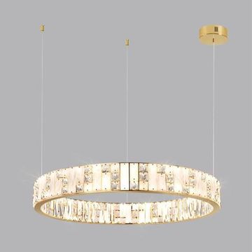 5072/100L HALL ODL24 615 золото/прозрачный/белый/металл/хрусталь/алебастр Люстра LED 80W 3700K CROSSA