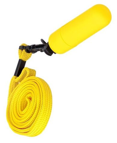 Желтая вибропуля на ремешке - 5,5 см. (Цвет: желтый)