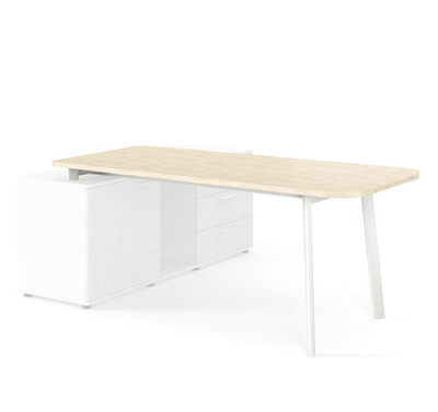 FLEX Стол приставной 178см ДУБ СВЕТЛЫЙ/БЕЛЫЙ