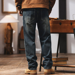 Ge Blue Deer американские ретро джинсовые брюки мужские осенние и зимние бархатные приливы свободные прямые повседневные длинные брюки
