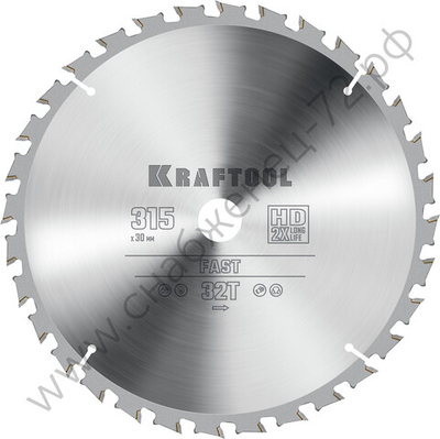 KRAFTOOL Fast 315х30мм 32Т, диск пильный по дереву