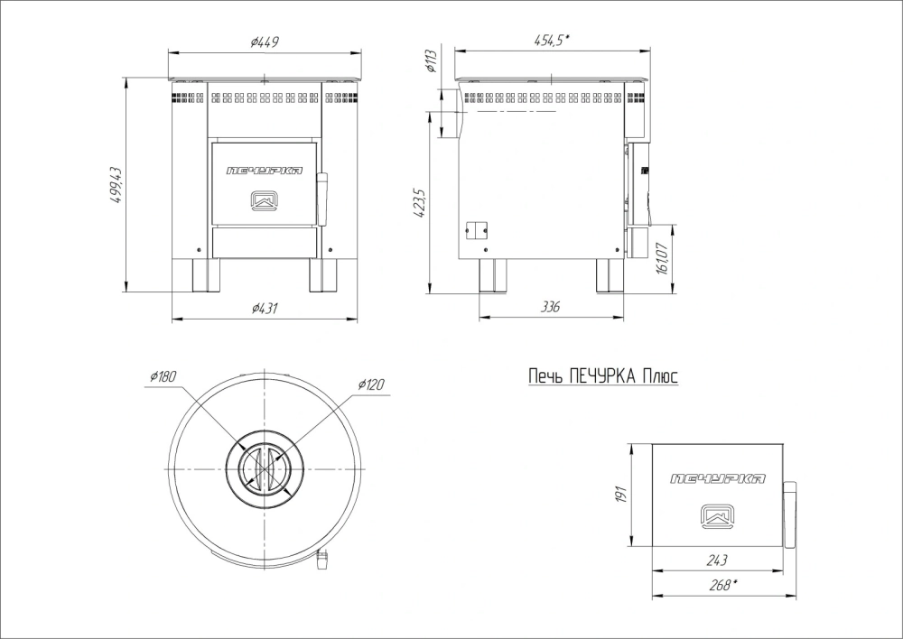 Отопительная печь Печурка Плюс