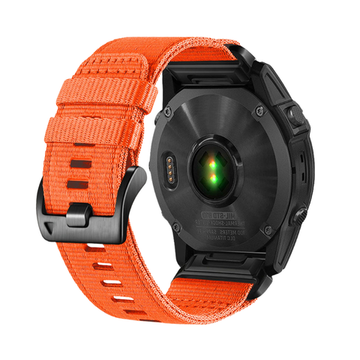 Ремешок QuickFit 22 мм для Garmin (циферблат 47мм) нейлоновый тактический (Оранжевый)
