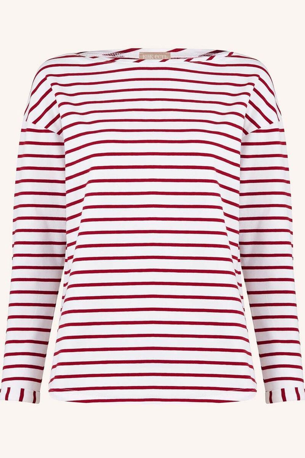 Тельняшка ЛОДОЧКА красная полоска (Размеры S,M)